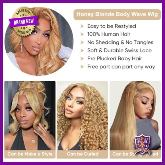 32 Inch Human Hair Wig 13X6 Lace Front Body Wave Glueless Pre Plucked main image 4